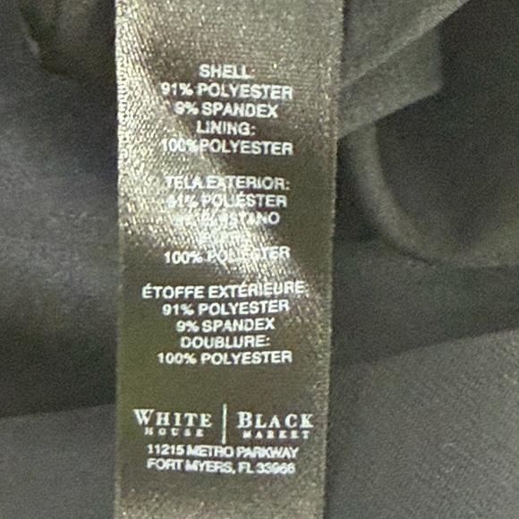 White House Black Market A-Line Skirt Black Pleated Office Career Cocktail - Picture 15 of 16